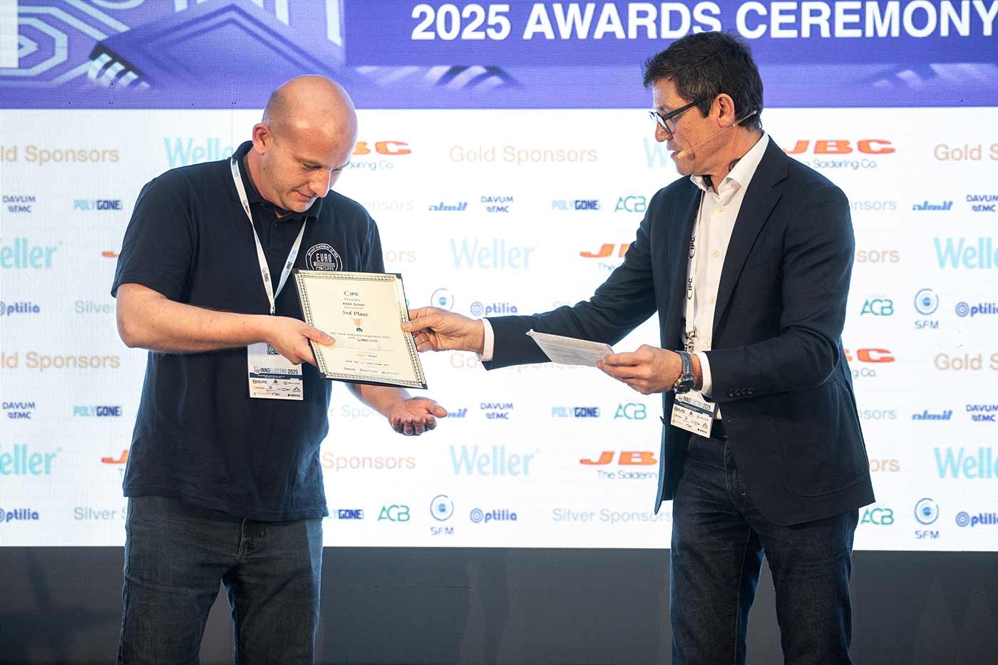 InnoElectro 2025 Adam Istvan IPC Hand Soldering Competition 3rd Place