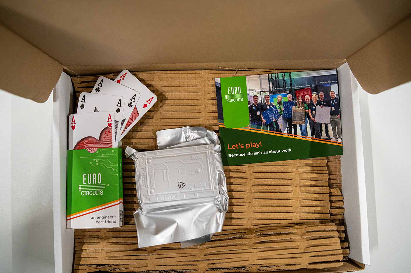 Playing cards in package